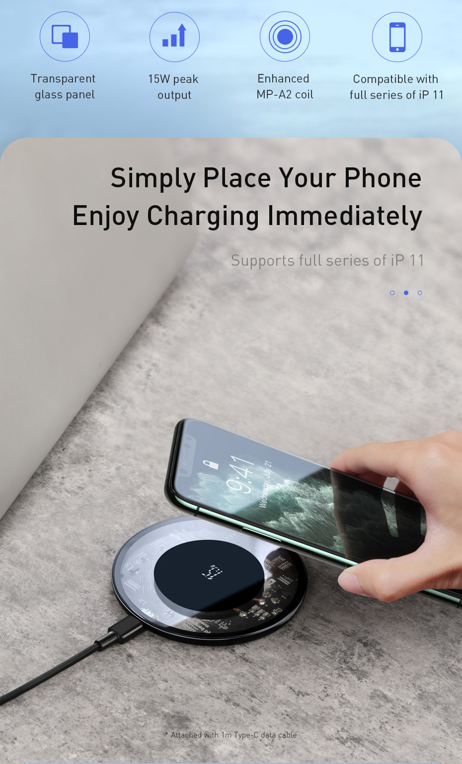 Baseus 15W Qi Wireless Charger for iPhone 13 12 Pro Max Xs Induction Fast Wireless Charging Pad for Samsung Xiaomi mi 10 HuaWei