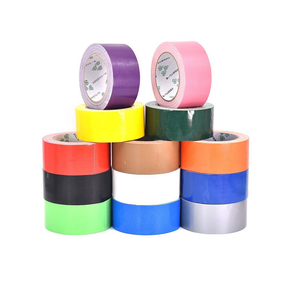 10mm 15mm 20mm Waterproof Sticky Adhesive Cloth Duct Tape Craft Repair Red Black Blue Brown Green Silvery 13 Colors 10M